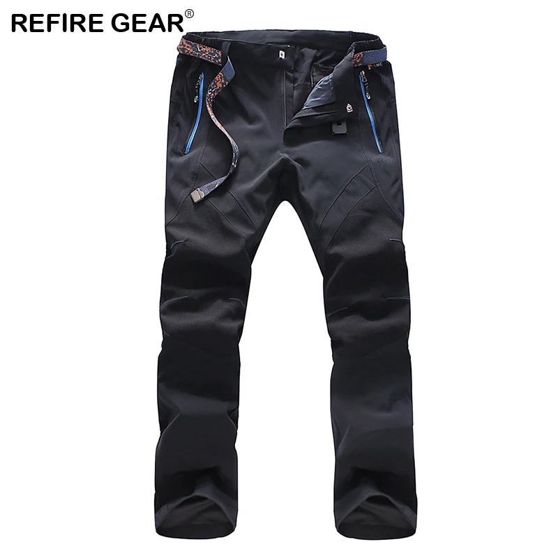 ReFire Gear otoño Quick Dry Soft Shell pantalones hombres impermeables deportes al aire libre senderismo pantalones escalada pesca pantalones 5XL ReFire Gear otoño Quick Dry Soft Shell pantalones hombres impermeables deportes al aire libre senderismo pantalones escalada pesca pantalones 5XL