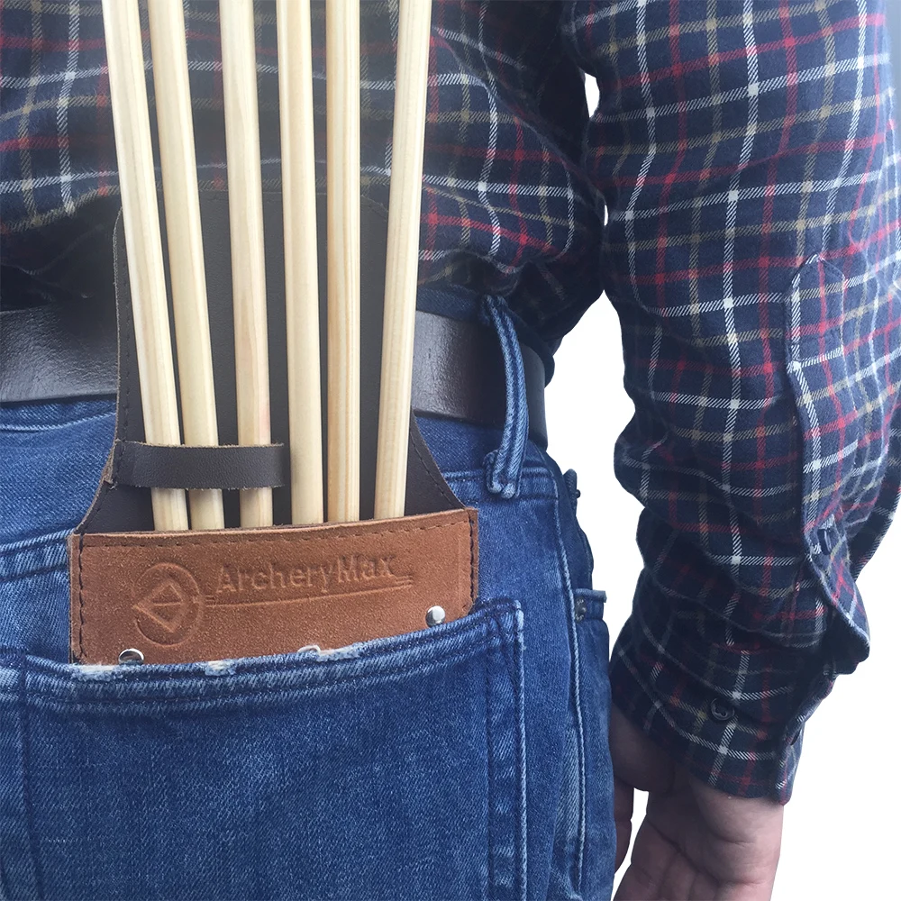 Longbowmaker Cow Leather Pocket Quiver For Arrows PQ101in Bow & Arrow