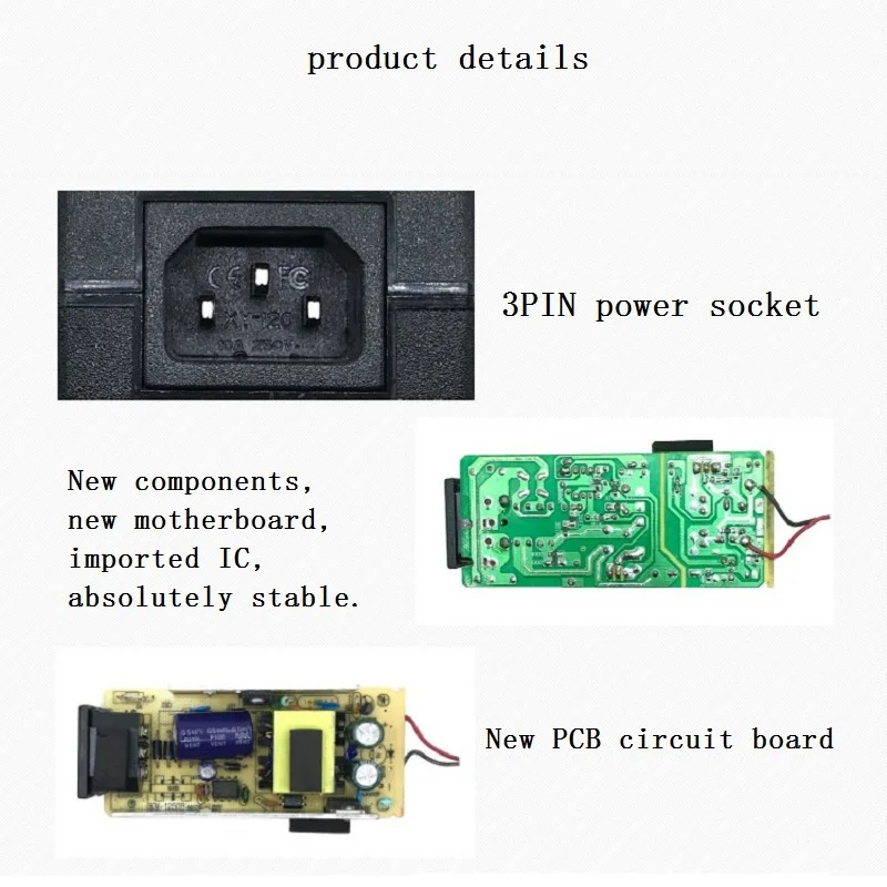 EU/US/UK Plug DC12V 5A Мощность адаптеры питания Порты и разъёмы 5 мм x 2 для ЖК дисплей