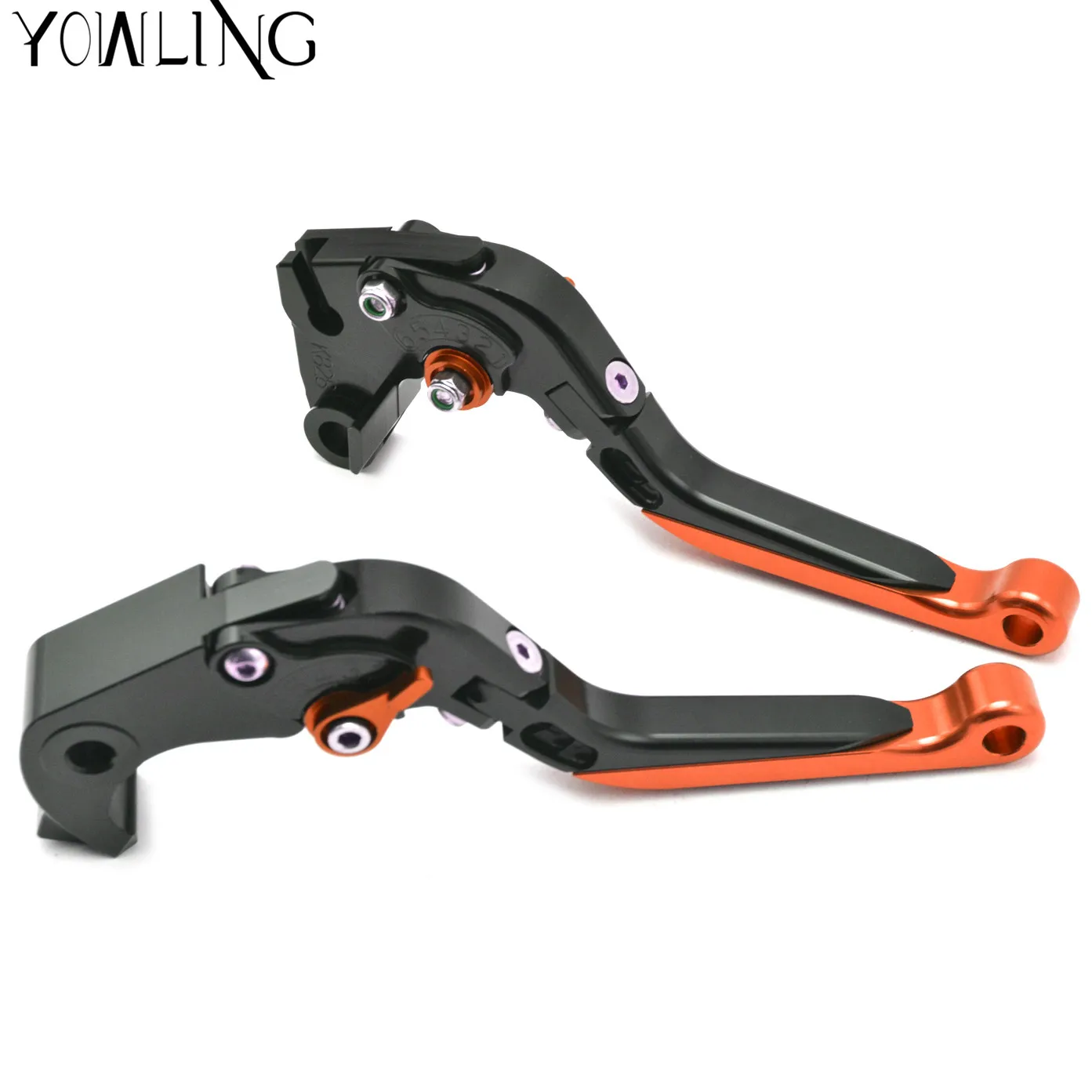 Мотоциклетные ручные тормоза рычаги сцепления для KTM RC8/R RC8R 2009 2010 2011 2012 2013 рукоятка - Цвет: black black orange