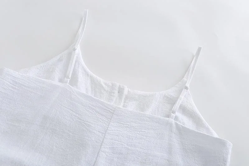 Forefair Sexy jumpsuit Shorts White Ruffles (10)
