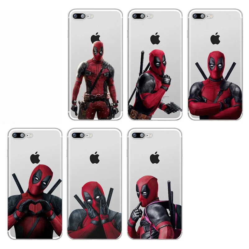 

Super Cool Marvel Deadpool Super Hero Soft Silicone TPU Phone Case Cover For iphone 8 8Plus 7 7Plus 6 6S 6Plus X Xs Max Xr Coque