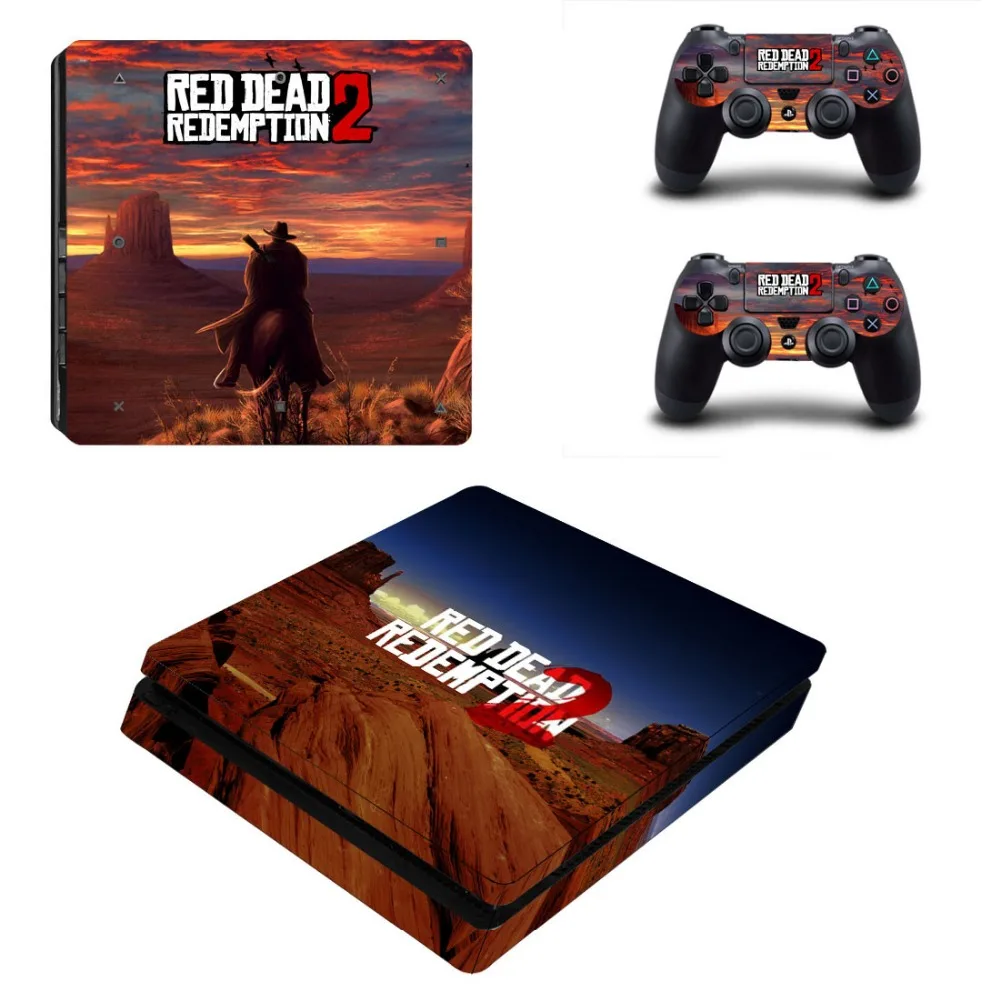 Новое поступление Red Dead Redemption 2 PS4 тонкий кожи Стикеры для sony Игровые приставки 4 Slim консоли контроллер PS4 Стикеры s наклейка