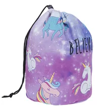 2016 Women Cosmetic Bags & Cases Unicorn Printing Make Up Box Ladies Travel Pouch Kylie Cosmetics Organizer Bucket Bag M0156