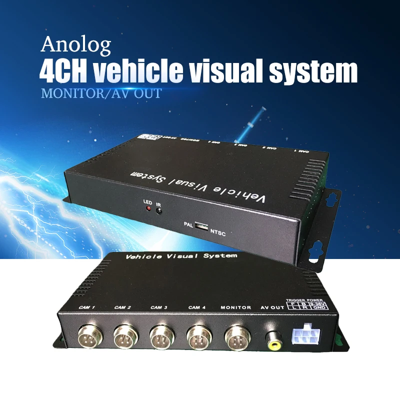  YiiSPO 4CH car video digital Color Quad Splitter Processor CCTV System 4in 2out reversing image pro - 32846190443