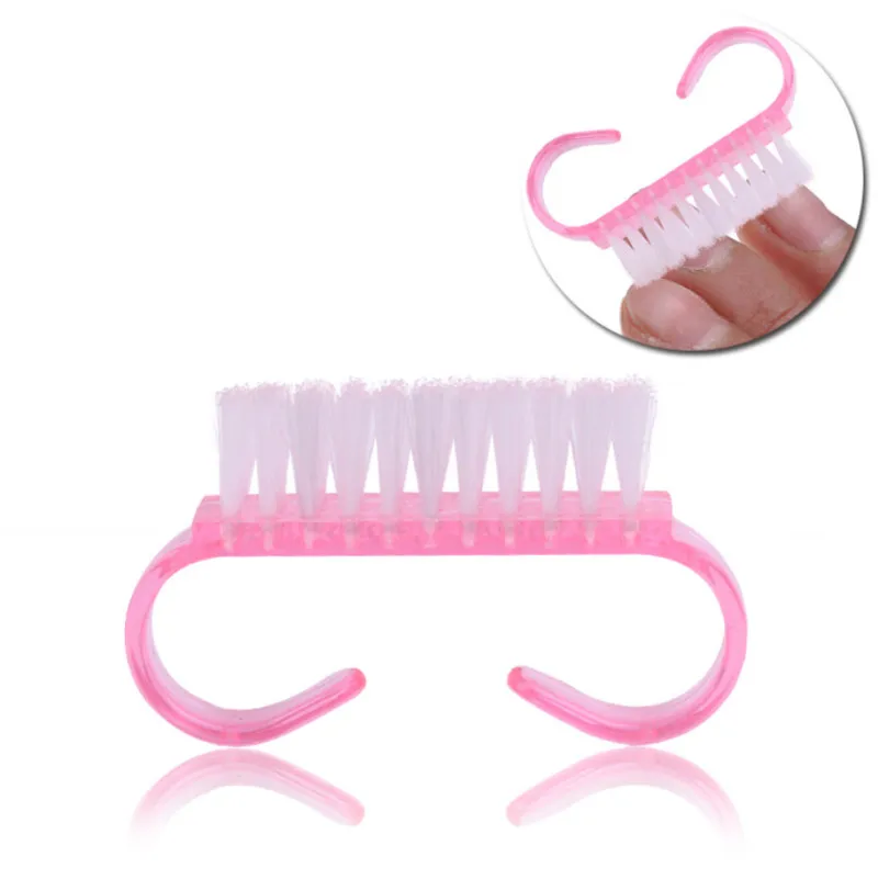 

10pcs Nail Cleaning Brush Finger Nail Care Dust Clean Handle Scrubbing Brush Tool File Manicure Pedicure Brushes for Manicure
