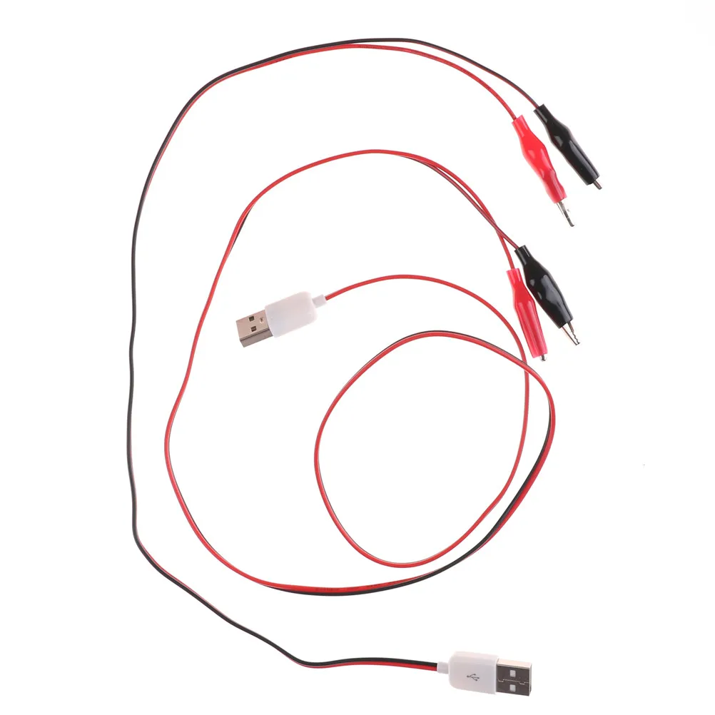 1 шт. зажимы типа крокодил с проводом 50 см/75 см USB Штекерный разъем питания адаптер