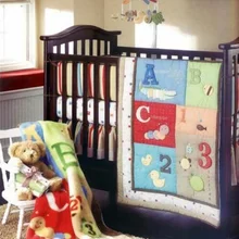 7 шт. Комплект постельного белья для мальчиков с цифрами и буквами Детское Одеяло Бампер Лист Юбка для детской кроватки набор постельных принадлежностей для детской кроватки детские товары комплект детской кровати
