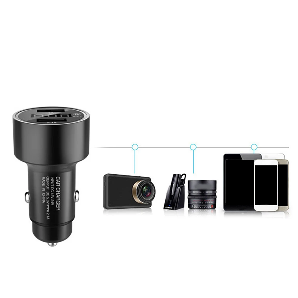 سيارة GPS المقتفي محدد الوقت الحقيقي جهاز تعقب المزدوج USB 2 في 1 شاحن سيارة بطارية الجهد كشف