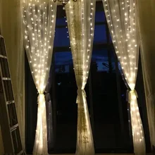 3M*3M LED Waterproof Curtain Lights Window Decoration Waterfall Fairy String Lights For Christmas New Year Wedding Decor EU Plug 3M*3M LED Waterproof Curtain Lights Window Decoration Waterfall Fairy String Lights For Christmas New Year Wedding Decor EU Plug