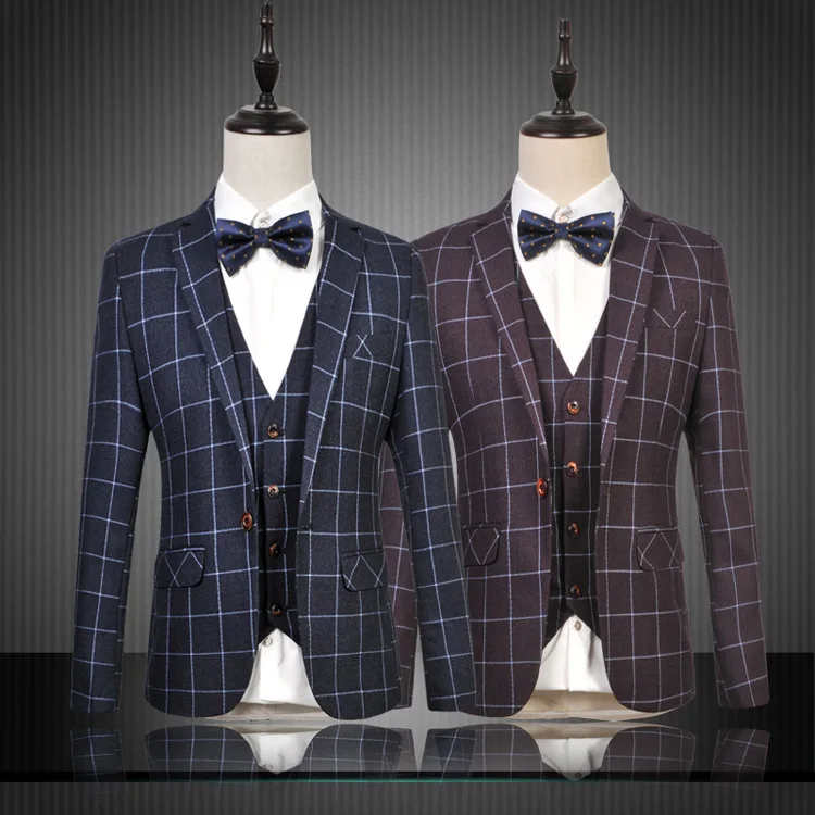 BOU 2017 font b men s b font font b suits b font three font b