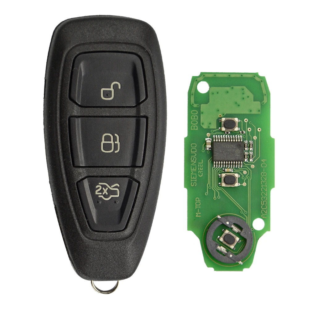 OKEYTECH 3 BUTTONS 433MHZ SMART CAR REMOTE KEY FOR FORD FOCUS FIESTA MONDEO C-MAX KUGA 2011 2012 2013 2014 2015 KR55 WK48801