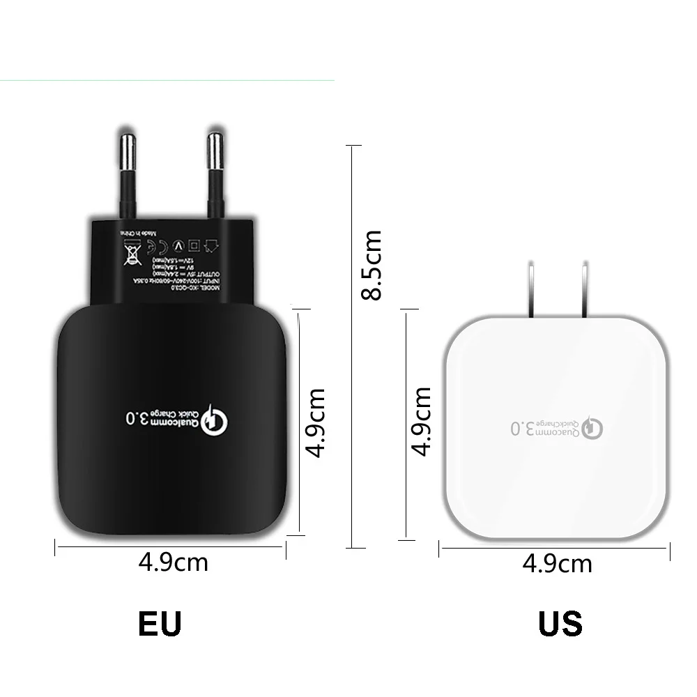 5 в/9 в/12 USB быстрая зарядка QC3.0/2 0 умное быстрое зарядное устройство для Android iphone