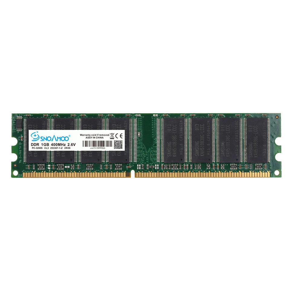 SNOAMOO Настольный ПК ram s DDR 333MHz 1GB ram PC-2700U DDR1 400MHz DIMM Non-ECC компьютер 184Pin настольная память срок службы