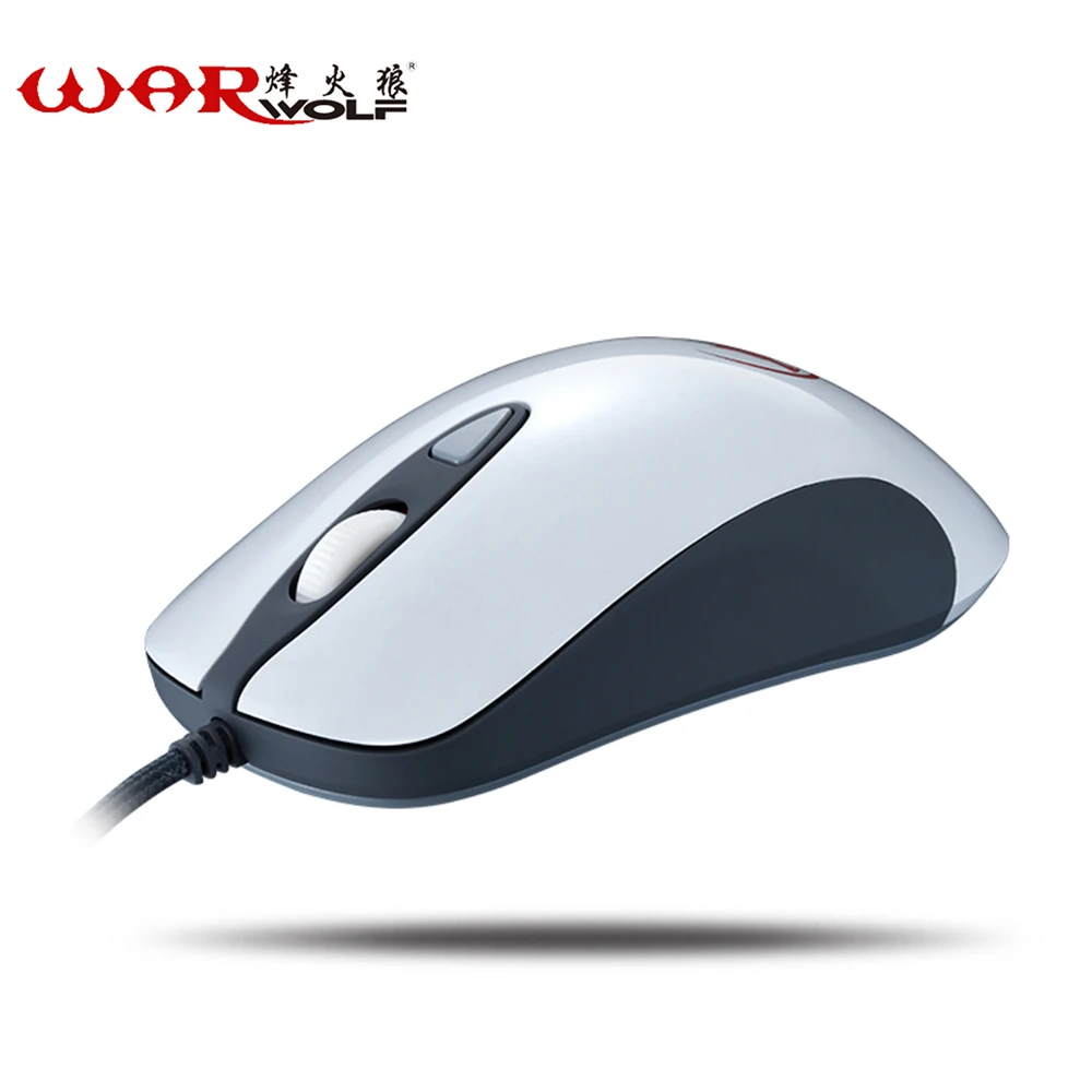 WarWolf Профессиональный 2400 Точек на дюйм 4 кнопки 4D USB Оптическая Проводная Мышь мыши компьютер Мышь мыши для Gamer любителей