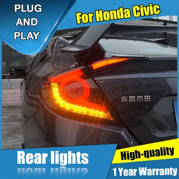 

4PCS Car Styling for Honda Civic Taillights 2016-2018 for Civic LED Tail Lamp+Turn Signal+Brake+Reverse LED light