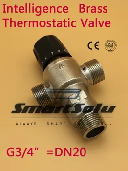 

Free shipping 3/4"(DN20) brass solar water heater thermostatic mixer valve