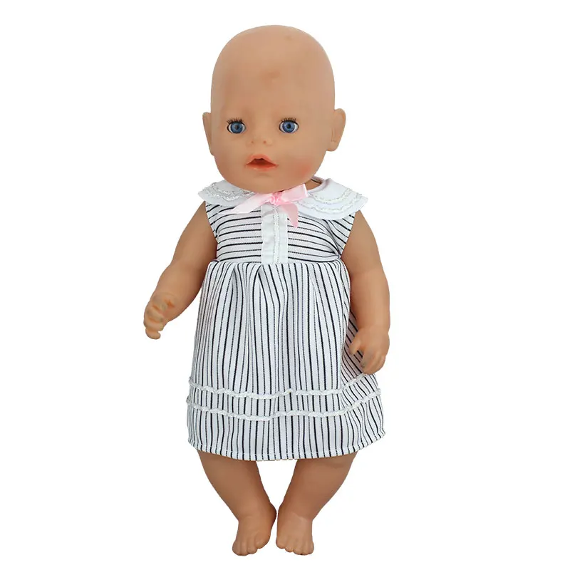 Модное платье подходит для 43 см Zapf Baby Reborn Doll 17 дюймов кукольная одежда - Цвет: a4