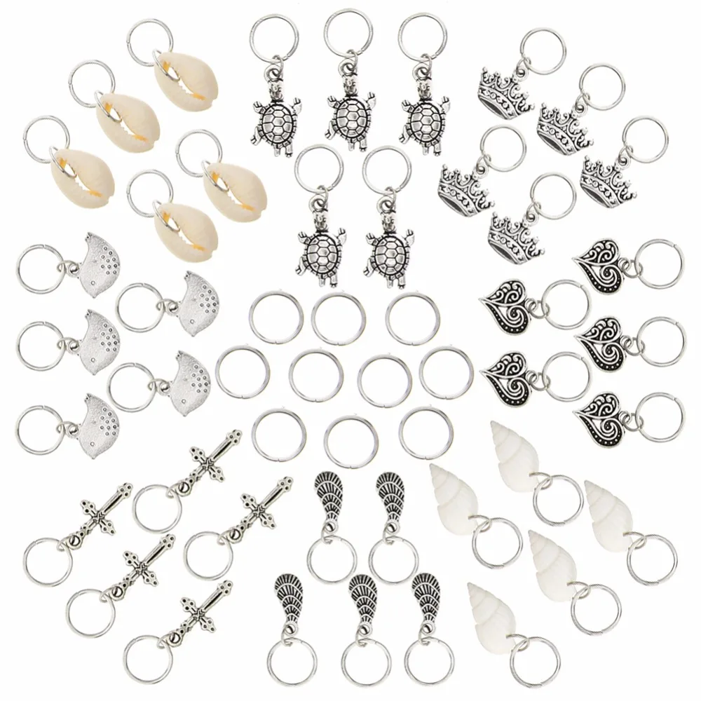 65pcs Hair Braid Jewelry Polished Multiple Hardwearing Easy To Use