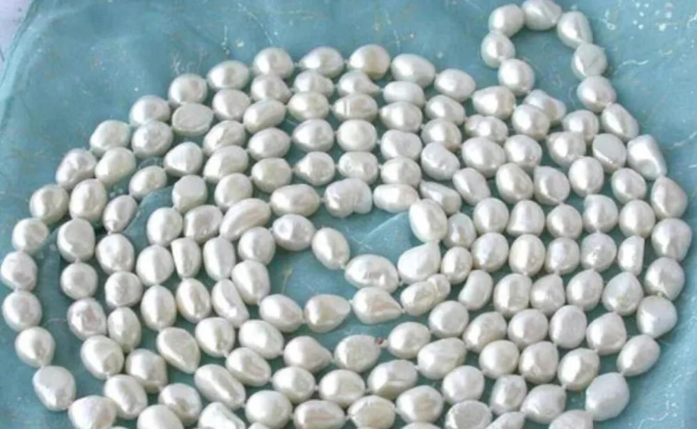 

FREE SHIPPING HOT sell new Style >>>> NEW long 50" 8-9mm baroque white freshwater pearl necklace