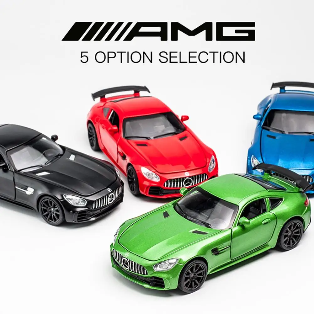 

toys for children 1:32 Benz model cars AMG GTR Model Sports Car Sound & Light Alloy Diecast Toy Vehicles