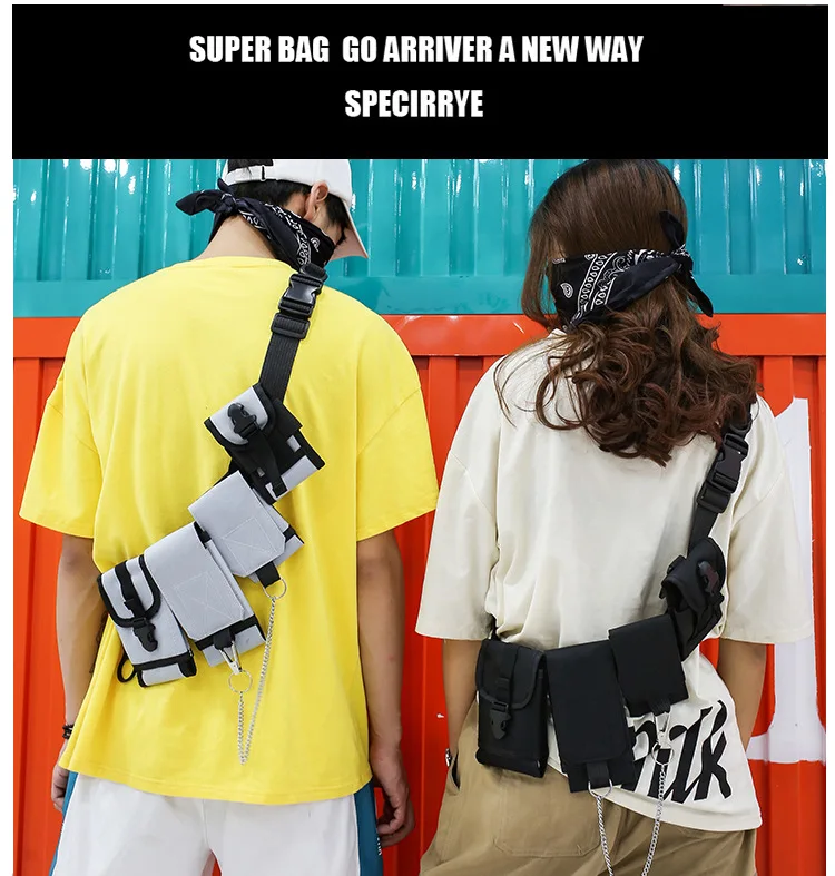 Горячая тактическая нагрудная сумка для мужчин многофункциональная сумка через плечо хип-хоп Уличная Мужская s поясная сумка нагрудная сумка поясная сумка для мужчин