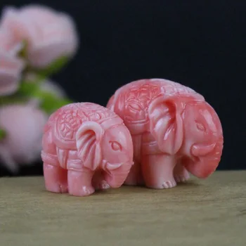 

WEIYU 5pcs Synthetic Coral Spacer Beads Animal Elephant Pendant Beads 3D Charms Fit For Handmade Necklace DIY Jewelry Making