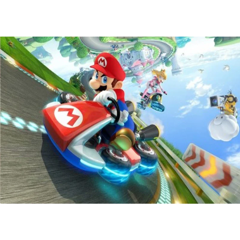 

Full DIY Diamond painting cartoon Mario Kart racing car Embroidery 5D Cross Stitch Mosaic Rhinestone Decor Children gift FG111
