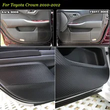 1 комплект интерьера 3D двери из углеродного волокна боковой край анти-удар защитная накладка Наклейка для Toyota Crown 2010-12