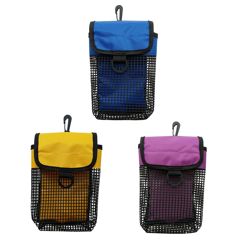 23 x 13 x 5 cm PVC+ Mesh+Nylon Scuba Diving Reel & SMB Safety Marker Buoy Gear Storage Mesh Gear Bag With D Ring
