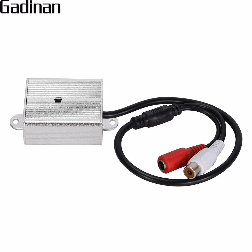 Регулируемый мини-микрофон GADINAN, Звуковой Монитор, устройство для мониторинга звука, металлическое устройство для безопасности, DVR, Аксессуары для видеонаблюдения