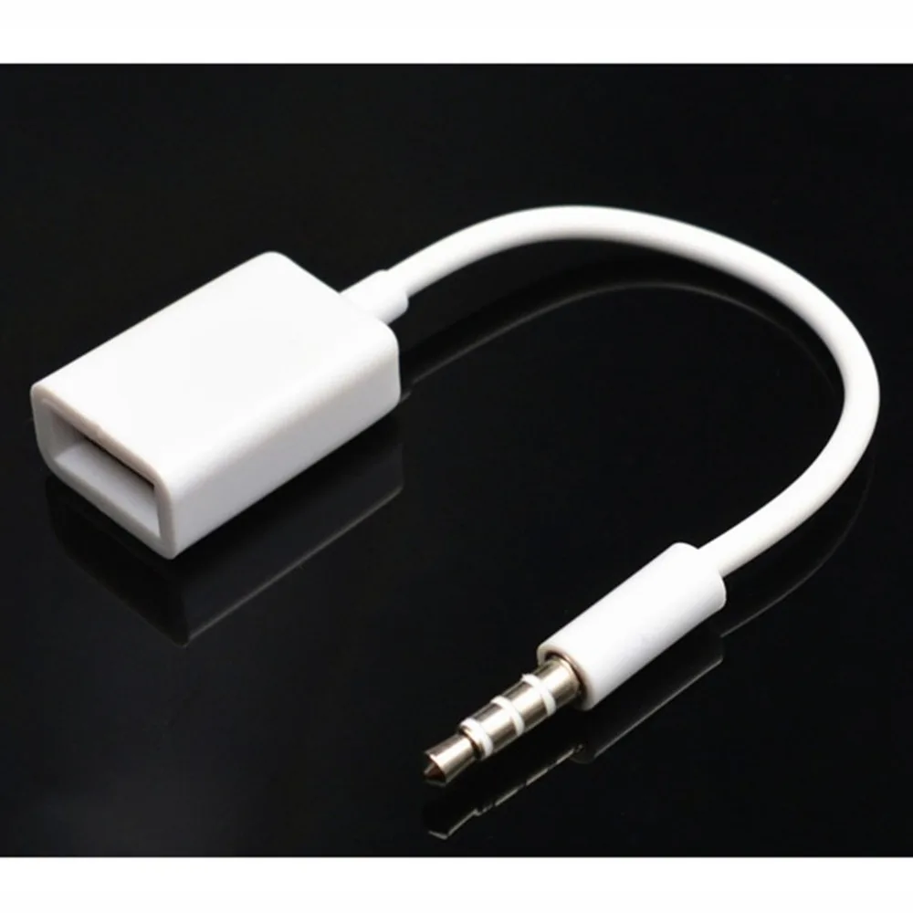 AUX к USB 3 5 мм папа Aux аудио разъем 2 0 Женский конвертер кабель только автомобильный