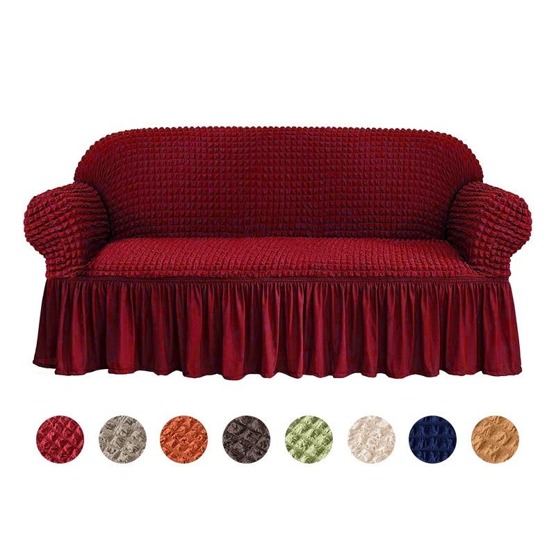 

Luxury Jacquard Sofa Cover with Skirt European Sectional Couch Sofa Covers for Living Room Armchair Sofa Covers Elastic Stretch