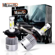 Meilistar car headlight H7 LED H8/H9/H11 HB3/9005 HB4/9006 9007 H4 h3 H1 880 bulb auto front fog drl bulb automobile headlamp