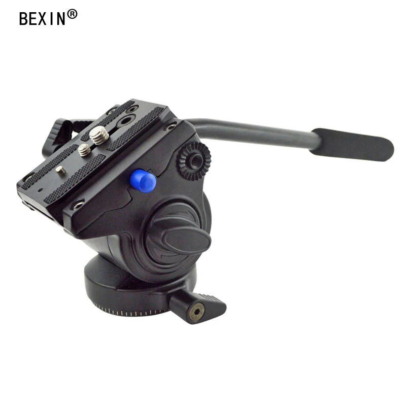 Handgrip Video Photography Fluid Drag Hydraulic Tripod Head and Quick Release Plate For ARCA