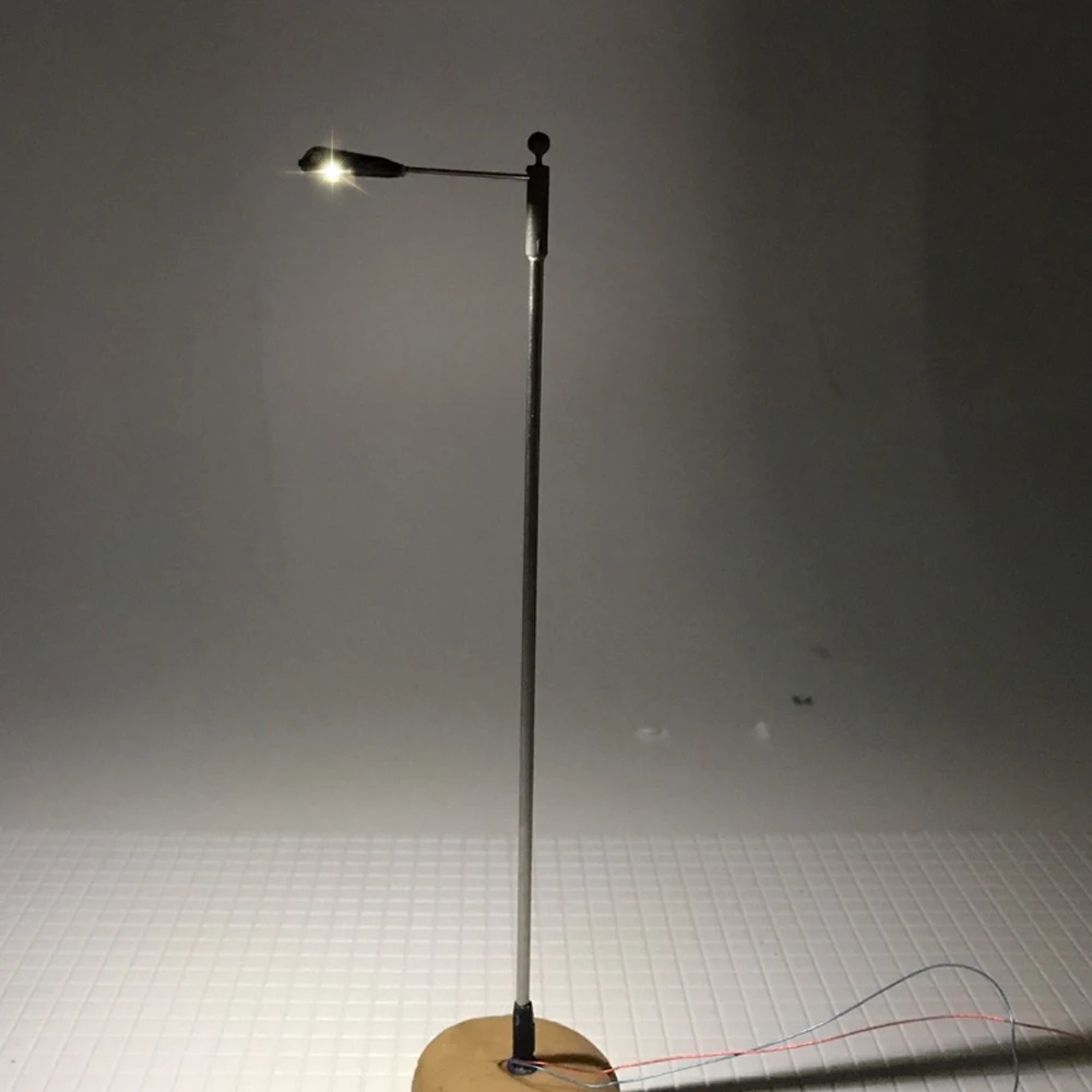 

5pcs Miniature Lamp 1:300-1:75 Railway Train Light Toys 3V Steel Street Lamppost Architecture Building Layout Garden Decoration
