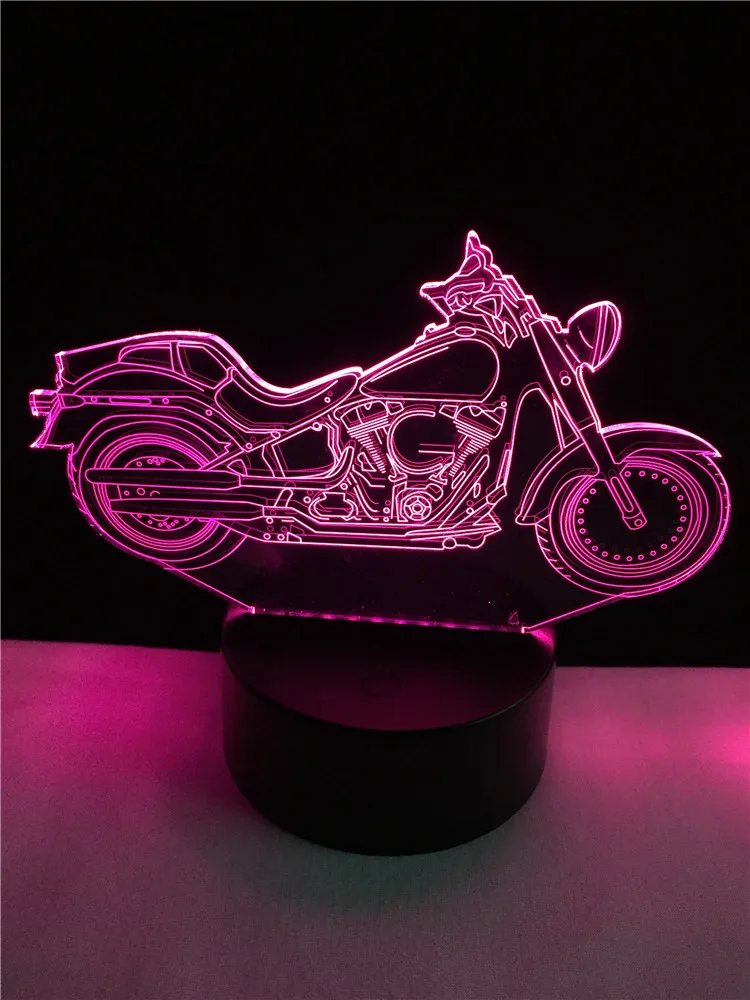 Luzes da Noite motocicleta 3d night light desk Function 4 : Lampada Led/lamparas/led Lamp Indoor