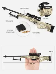 Awm сплав 1:4 снайперская винтовка сборка металл игрушечный пистолет военная модель не может снимать для коллекции