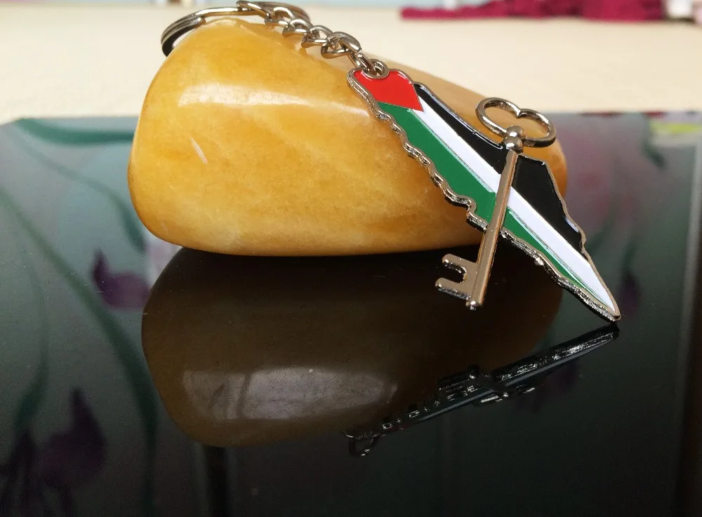 

10pc/lot Palestine jewelry pendant Flag Map Cities names on the back Palestinian Flag Colors Necklace Palestina keychain gift