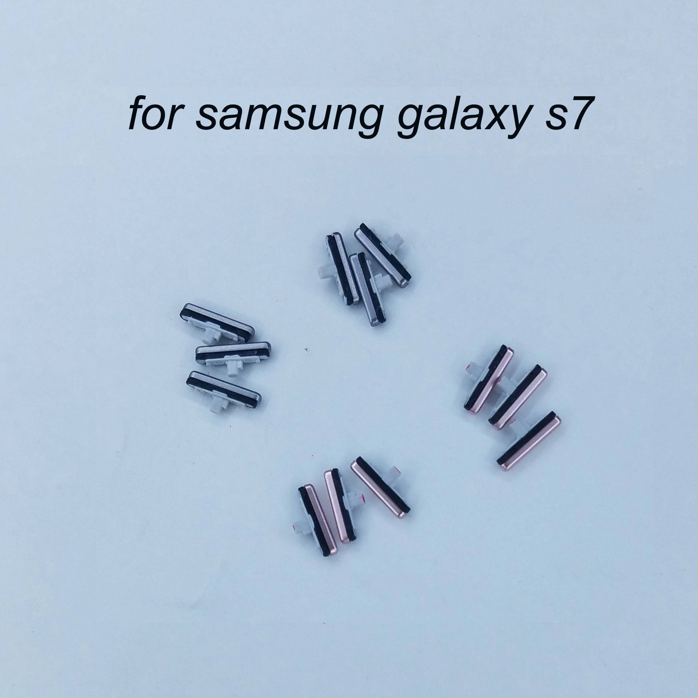 

For Samsung Galaxy S7 G930 G930F S7 Edge G935 G935F Original Phone Housing New On Off Key Flex Cable Power Volume Button Pink