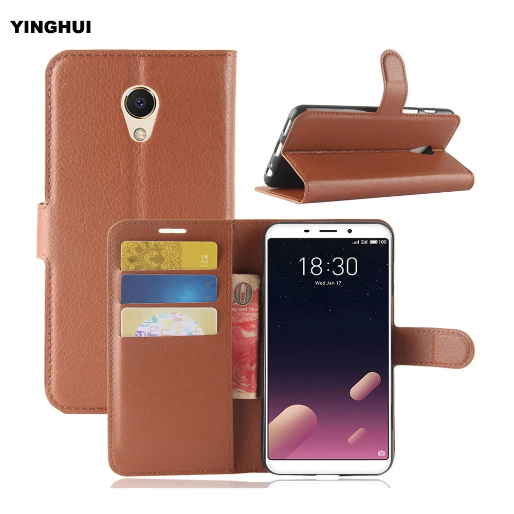 Yinghui для MeizuM6S флип чехол кожаный бумажник Слот карты силиконовый meilan