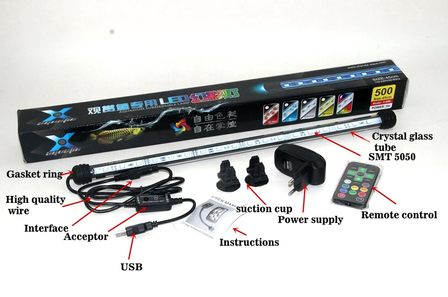 Remote RGB Colorful Aquarium Led light Fish Tank Coral Lamp (15)