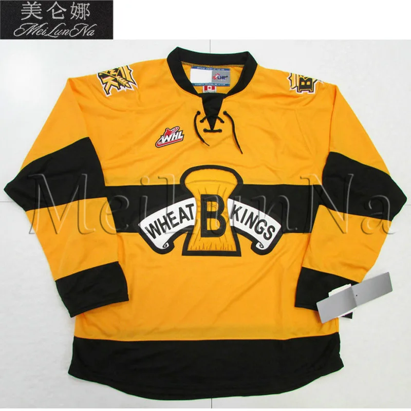 

MeiLunNa Custom WHL Brandon Wheat Kings Jerseys 19 Nolan Patrick 33 Dustin Byfuglien 9 Ivan Provorov Sewn On Any Name NO.Size