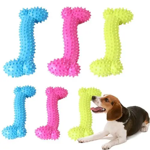 New Durable Rubber Pet Dog Puppy Dental Teething Healthy Teeth Gums