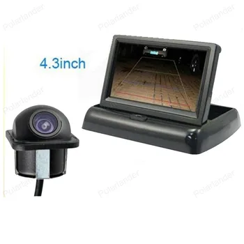 

Foldable 4.3" inch Car Monitor TFT LCD display 2 video input+ MiNi Reversing Backup Rear View Parking Camera