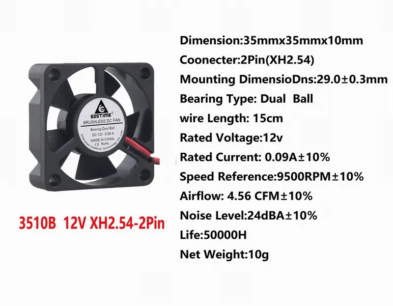 1 шт gdstime 35 см мм x 10 12 в 3510 шариковый подшипник dc 1 шт gdstime 35 см мм x 10 12 в 3510 шариковый подшипник dc