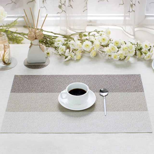 Us 3 74 25 Off Europe Style Table Mat Pvc Placemat For Dining Bowl Pad Napkin Tray Coasters Kids Set Accessories In
