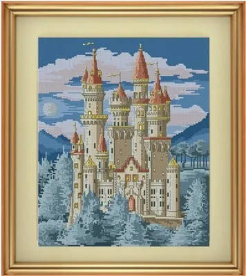 Needlework 14CT 16CT 18CT Cross Stitch DIY Count Embroidery Set Fairytale castle | Дом и сад