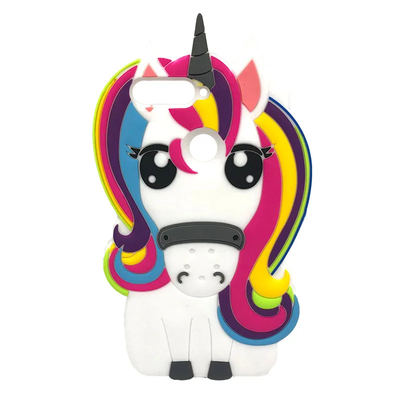 

Soft Silicone Case For Huawei Y6 2018 Cover Cute Cartoon Unicorn Horse Pattern Phone Case For Huawei Y 6 Y6 Prime 2018 Cases New
