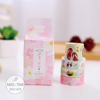

8PCS combined paper tape spring painting heart masking tape washi tape